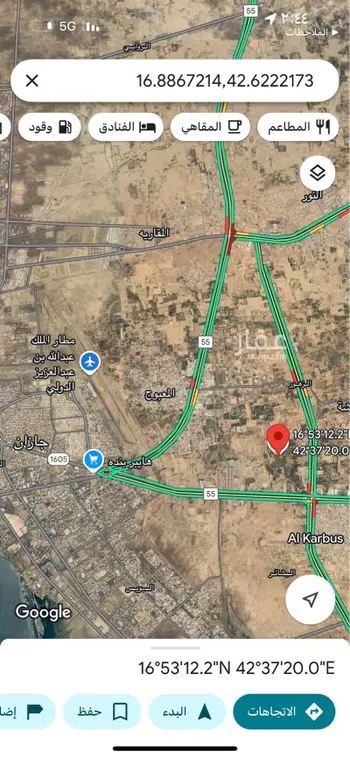 أرض للبيع في حي الزهور, مدينة جازان, منطقة جازان صورة 3