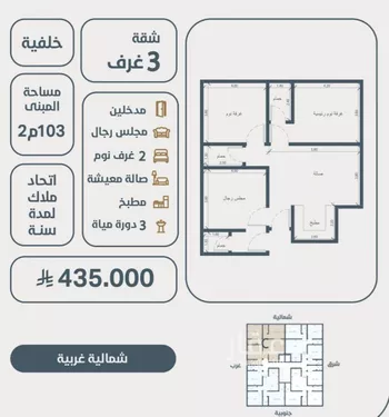 شقة للبيع في شارع ابو مصعب الاسدي, حي النعيم, مدينة جدة, منطقة مكة المكرمة