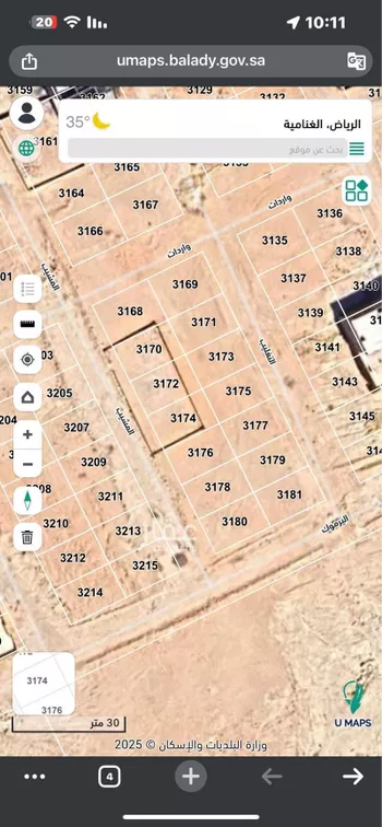 أرض للبيع في شارع المشيب, حي الغنامية, مدينة الرياض, منطقة الرياض صورة 3