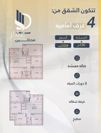 شقة للبيع في شارع السامر, حي الواحة, مدينة جدة, منطقة مكة المكرمة صورة 3