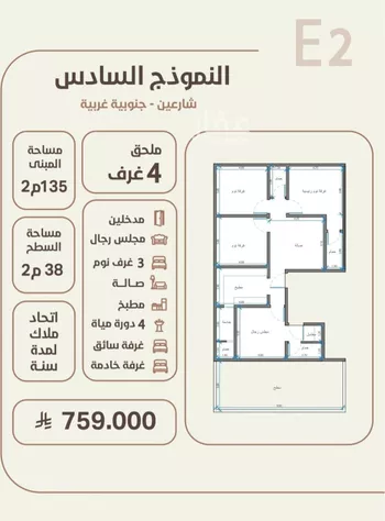 شقة للبيع في شارع ابو القاسم التنوخي, حي الروضة, مدينة جدة, منطقة مكة المكرمة صورة 4