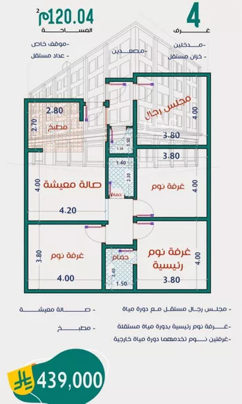 شقة للبيع في شارع عاصم ابن قيس, حي الربوة, مدينة جدة, منطقة مكة المكرمة صورة 5