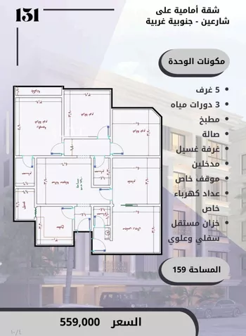 شقة للبيع في شارع الامير عبدالمجيد, حي الصواري, مدينة جدة, منطقة مكة المكرمة صورة 2