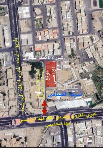 أرض للبيع في شارع ذو الحويصرة التميمي, حي طيبة, مدينة خميس مشيط, منطقة عسير صورة 2