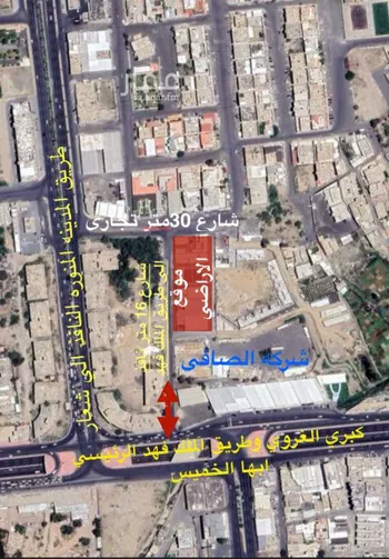 أرض للبيع في شارع ذو الحويصرة التميمي, حي طيبة, مدينة خميس مشيط, منطقة عسير
