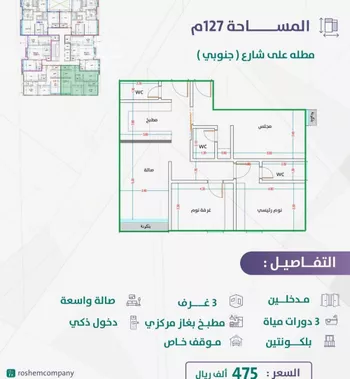 شقة للبيع في شارع إمام الدين المرشدي, حي الفيحاء, مدينة جدة, منطقة مكة المكرمة صورة 5
