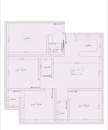 شقة للبيع في شارع السامر, حي الواحة, مدينة جدة, منطقة مكة المكرمة صورة 3