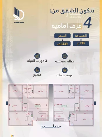شقة للبيع في شارع السامر, حي الواحة, مدينة جدة, منطقة مكة المكرمة صورة 2