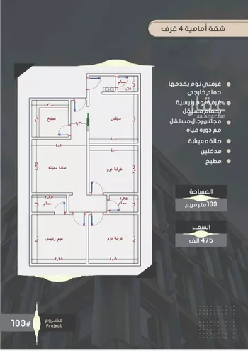 شقة للبيع في شارع إبراهيم بن فتوح العقيلي, حي الصواري, مدينة جدة, منطقة مكة المكرمة صورة 3