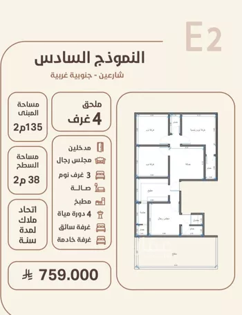 شقة للبيع في شارع ابو القاسم التنوخي, حي الروضة, مدينة جدة, منطقة مكة المكرمة صورة 2