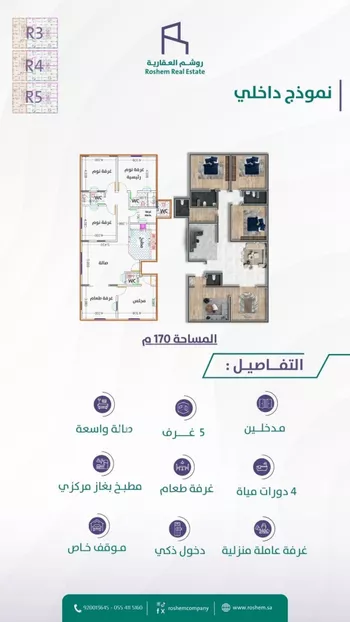 شقة للبيع في شارع البندق, حي الفيحاء, مدينة جدة, منطقة مكة المكرمة صورة 4