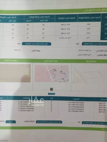 أرض للبيع في شارع حذيفة ابن اليماني الازدي ، ثار ، ثار