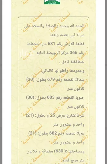 أرض للبيع في شارع رويضه السهول 318 ، رويضة السهول ، ثادق