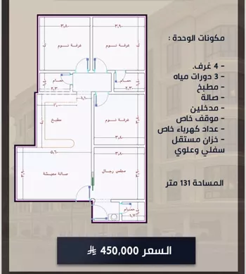 شقة للبيع في شارع الامير عبدالمجيد, حي الصواري, مدينة جدة, منطقة مكة المكرمة صورة 4
