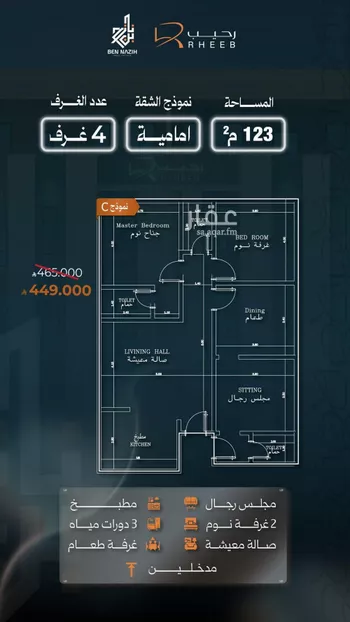 شقة للبيع في شارع نشطون, حي النزهة, مدينة جدة, منطقة مكة المكرمة