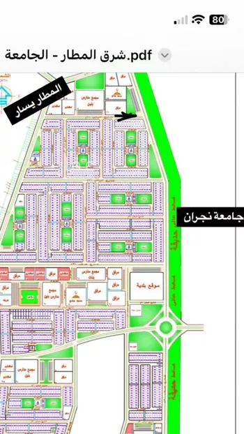 أرض للإيجار في شارع طلحة بن خويلد, حي الجامعة, مدينة نجران, منطقة نجران صورة 3