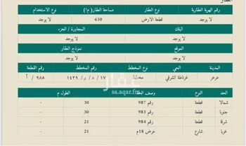 أرض للبيع في شارع العويد, حي غرناطة الشرقي, مدينة عرعر, منطقة الحدود الشماليه