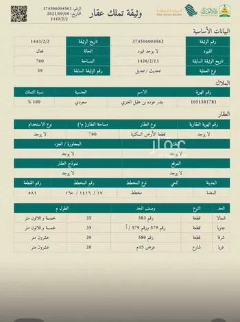 أرض للبيع في شارع الخليفة علي بن ابي طالب ، فرسان ، طريب