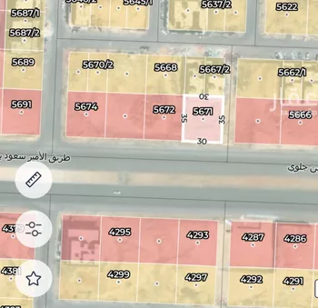 أرض للإيجار في شارع الامير سعود ابن عبدالله ابن جلوي, حي النرجس, مدينة الرياض, منطقة الرياض