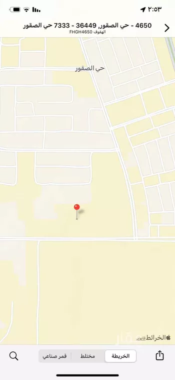 أرض للبيع في شارع 7606861, حي الصقور, مدينة الاحساء, المنطقة الشرقية صورة 2