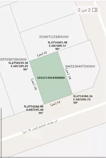 أرض للبيع في شارع أحمد بن ناصر الكناني, حي البيان, مدينة الرياض, منطقة الرياض صورة 2