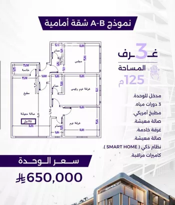 شقة للبيع في شارع عبدالعزيز الخريجي, حي الزهراء, مدينة جدة, منطقة مكة المكرمة صورة 3