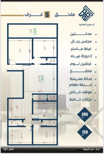 شقة للبيع في شارع عمر ابو زرعه فرعي, حي النزهة, مدينة جدة, منطقة مكة المكرمة صورة 5
