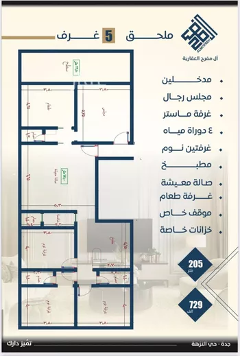 شقة للبيع في شارع عمر بن نضله, حي النزهة, مدينة جدة, منطقة مكة المكرمة صورة 5