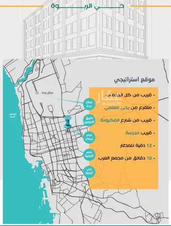 شقة للبيع في شارع عاصم ابن قيس, حي الربوة, مدينة جدة, منطقة مكة المكرمة صورة 3