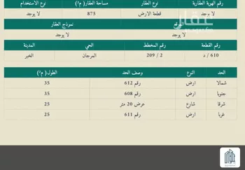 أرض للبيع في شارع ابو الرديني الشامي, حي المرجان, مدينة الخبر, المنطقة الشرقية صورة 2