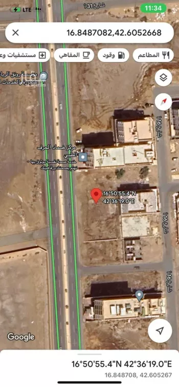 أرض للبيع في شارع شارع الامير ناصر بن عبد العزيز, حي الرحاب 2, مدينة جازان, منطقة جازان