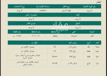 أرض للبيع في حي المرجان, مدينة الخبر, المنطقة الشرقية