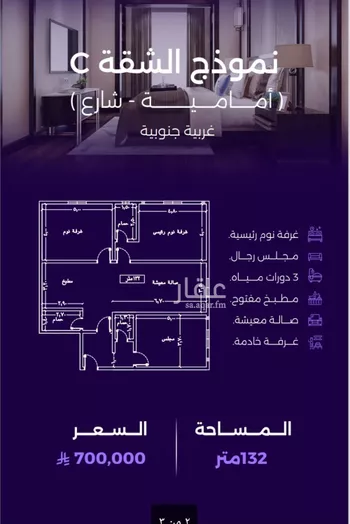 شقة للبيع في شارع سعير بن العداء, حي الزهراء, مدينة جدة, منطقة مكة المكرمة صورة 5
