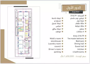 دور للبيع في شارع ذاكر بن الخفاف, حي العارض, مدينة الرياض, منطقة الرياض صورة 4