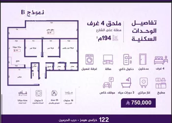 شقة للبيع في شارع احمد بن عيسى الرومي, حي الفيحاء, مدينة جدة, منطقة مكة المكرمة صورة 2