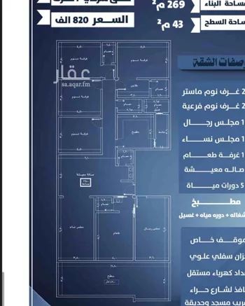 شقة للبيع في شارع احمد الرقيمي, حي النزهة, مدينة جدة, منطقة مكة المكرمة صورة 5