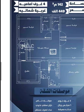 شقة للبيع في شارع احمد الرقيمي, حي النزهة, مدينة جدة, منطقة مكة المكرمة صورة 3