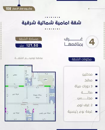 شقة للبيع في شارع احمد بن شيخان, حي الروضة, مدينة جدة, منطقة مكة المكرمة