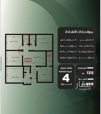 شقة للبيع في شارع عوف بن نجوي, حي النزهة, مدينة جدة, منطقة مكة المكرمة