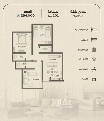 شقة للبيع في شارع عمر بن الحاجب, حي الريان, مدينة جدة, منطقة مكة المكرمة