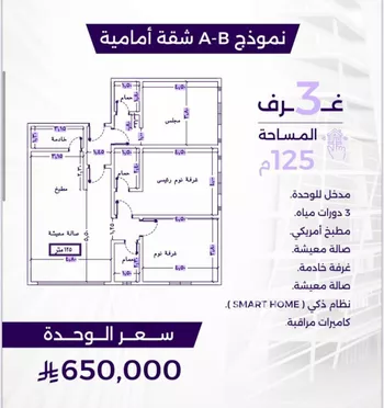 شقة للبيع في شارع عبدالعزيز الخريجي, حي الزهراء, مدينة جدة, منطقة مكة المكرمة صورة 2