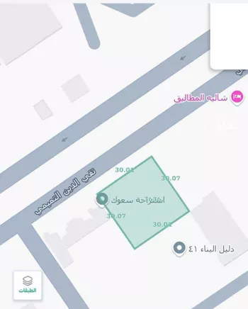 أرض للإيجار في شارع تقى الدين التميمى, حي المهدية, مدينة الرياض, منطقة الرياض