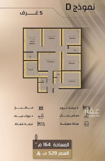 شقة للبيع في شارع زيد بن قيس, حي الفيصلية, مدينة جدة, منطقة مكة المكرمة صورة 3