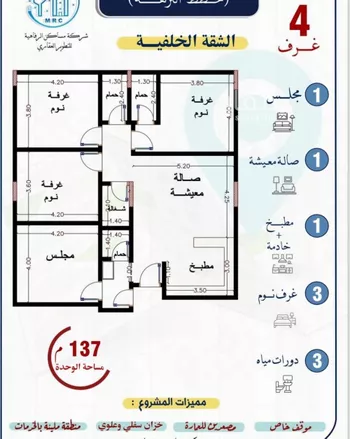 شقة للبيع في شارع نبهان الثمار, حي النزهة, مدينة جدة, منطقة مكة المكرمة صورة 3