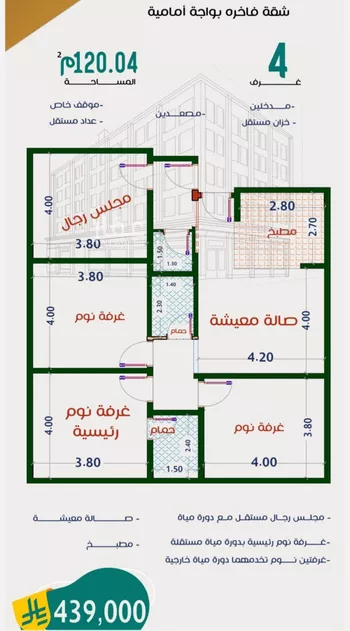 شقة للبيع في شارع عاصم ابن قيس, حي الربوة, مدينة جدة, منطقة مكة المكرمة صورة 5