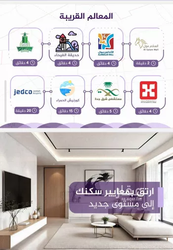 شقة للبيع في شارع احمد بن عيسى الرومي, حي الفيحاء, مدينة جدة, منطقة مكة المكرمة صورة 2