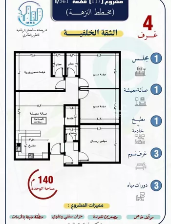 شقة للبيع في شارع نبهان الثمار, حي النزهة, مدينة جدة, منطقة مكة المكرمة صورة 2