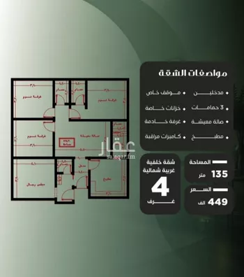 شقة للبيع في شارع عروان, حي النزهة, مدينة جدة, منطقة مكة المكرمة صورة 3