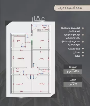 شقة للبيع في شارع إبراهيم بن فتوح العقيلي, حي الصواري, مدينة جدة, منطقة مكة المكرمة صورة 4