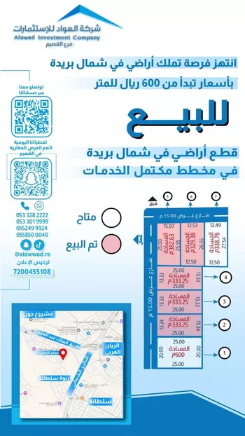 أرض للبيع في شارع الشقة 20, حي المنصورة, مدينة بريده, منطقة القصيم